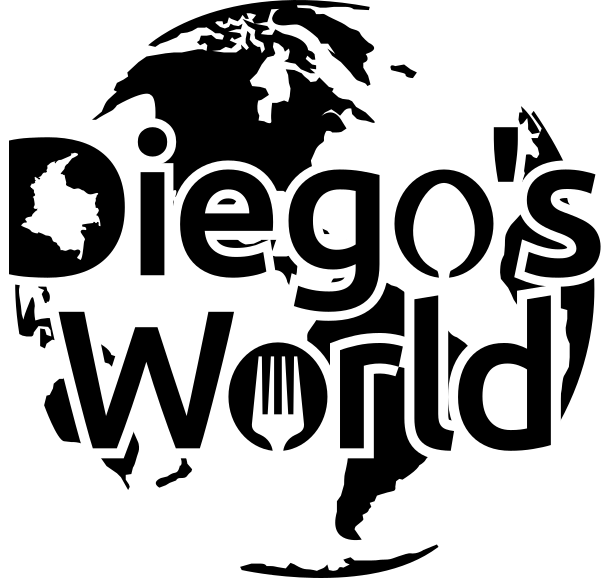 Diego's World Black and White Logo